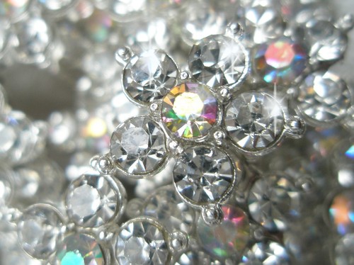 Silber strass haarnadel - haarnadel, blumen
