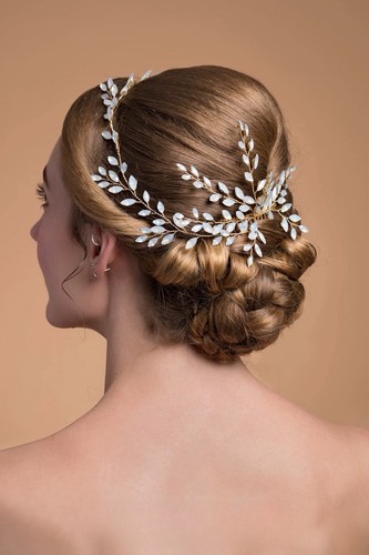 Braut haarschmuck set gold - braut,
